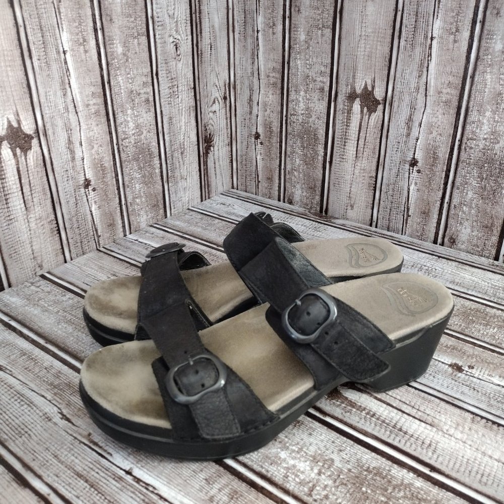 Dansko | "Sophie" Black Strappy Sandals Sz 10 - Picture 4 of 11
